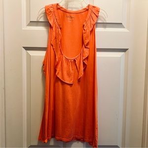 Lilly Pulitzer Size X-Large Women's Cleo Ruffle Racer Back Orange Lilly match